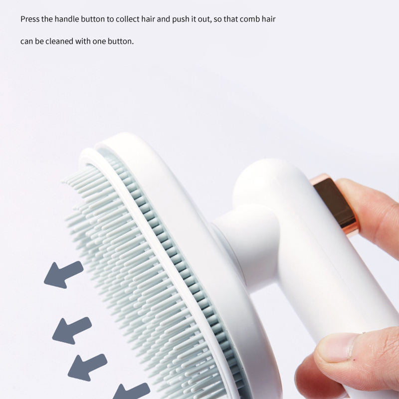 Self-Cleaning Pet Grooming Brush for Hair Removal - Best Pet Village