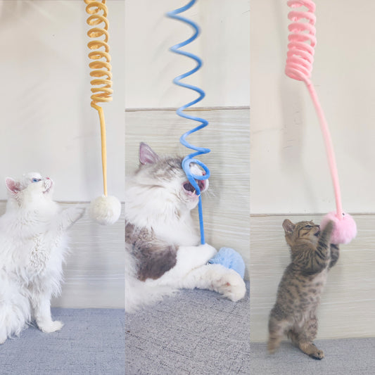 Self-Hopping Spring Cat Toy with Sucker Base - Best Pet Village