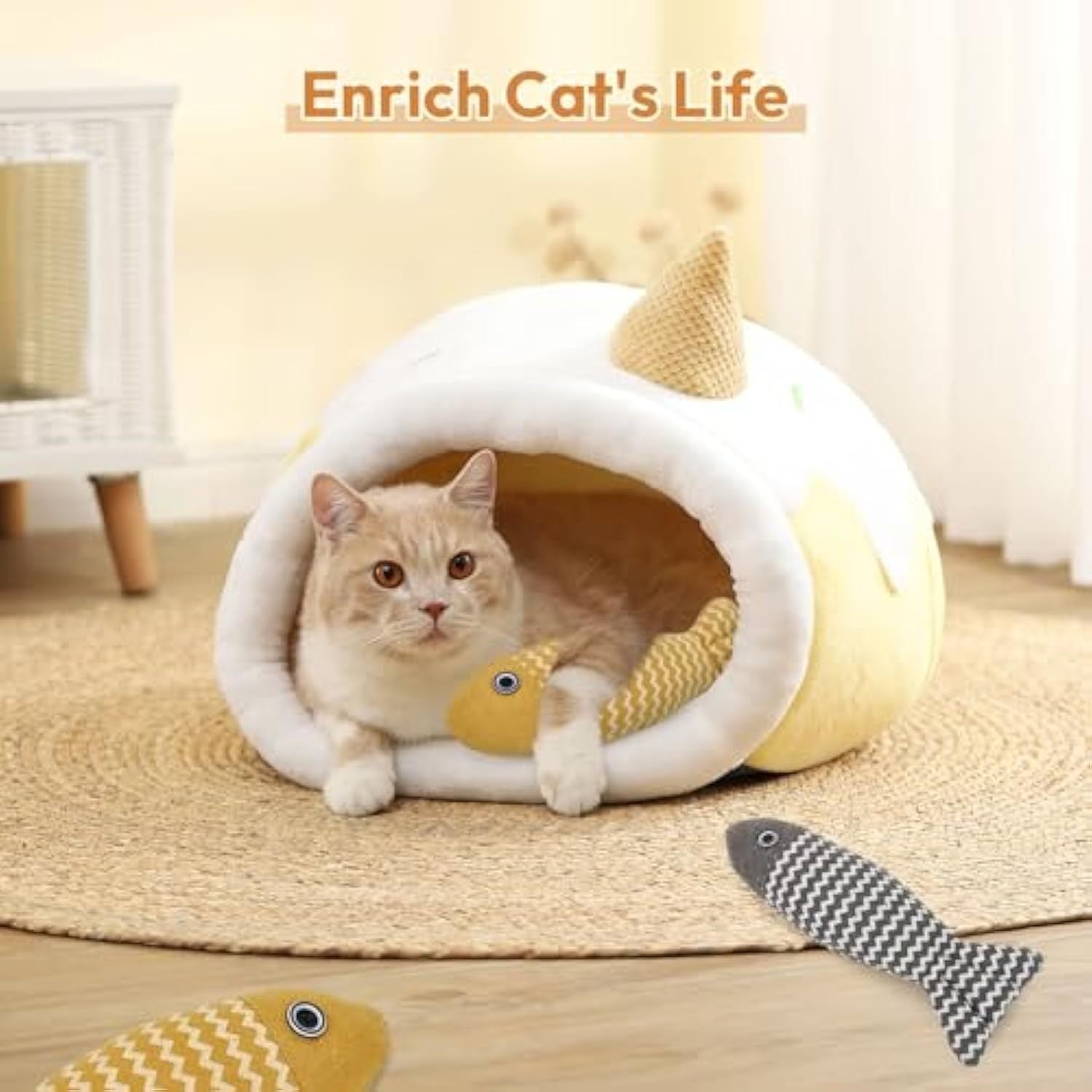 Fish-Shaped Catnip Toys: Interactive Fun for Kittens & Indoor Cats (3-Pack) - Best Pet Village