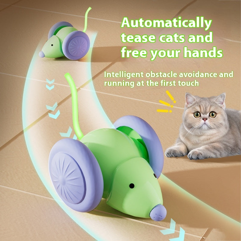 Interactive Electric Mouse Car for Cats – Automatic Teaser with Obstacle Avoidance - Best Pet Village