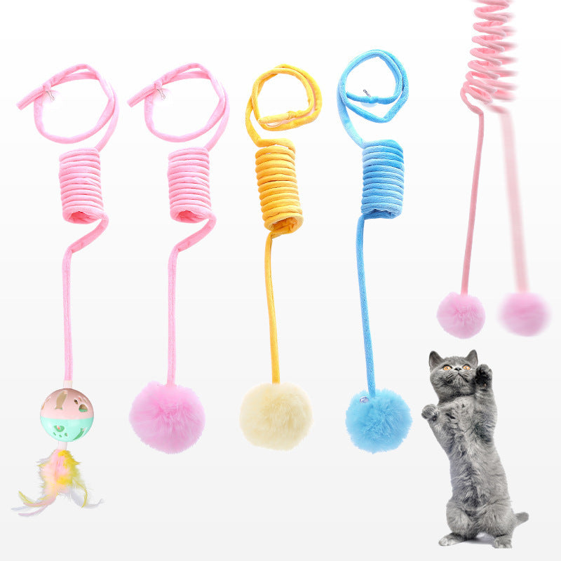 Self-Hopping Spring Cat Toy with Sucker Base - Best Pet Village