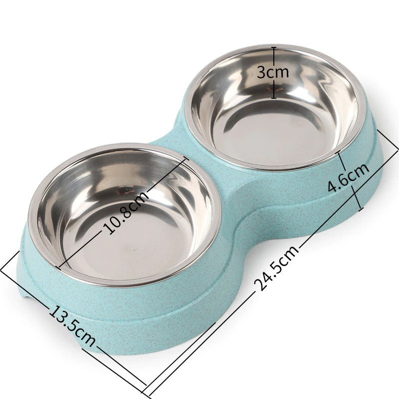 Double Pet Bowls - For Dogs & Cats - Best Pet Village