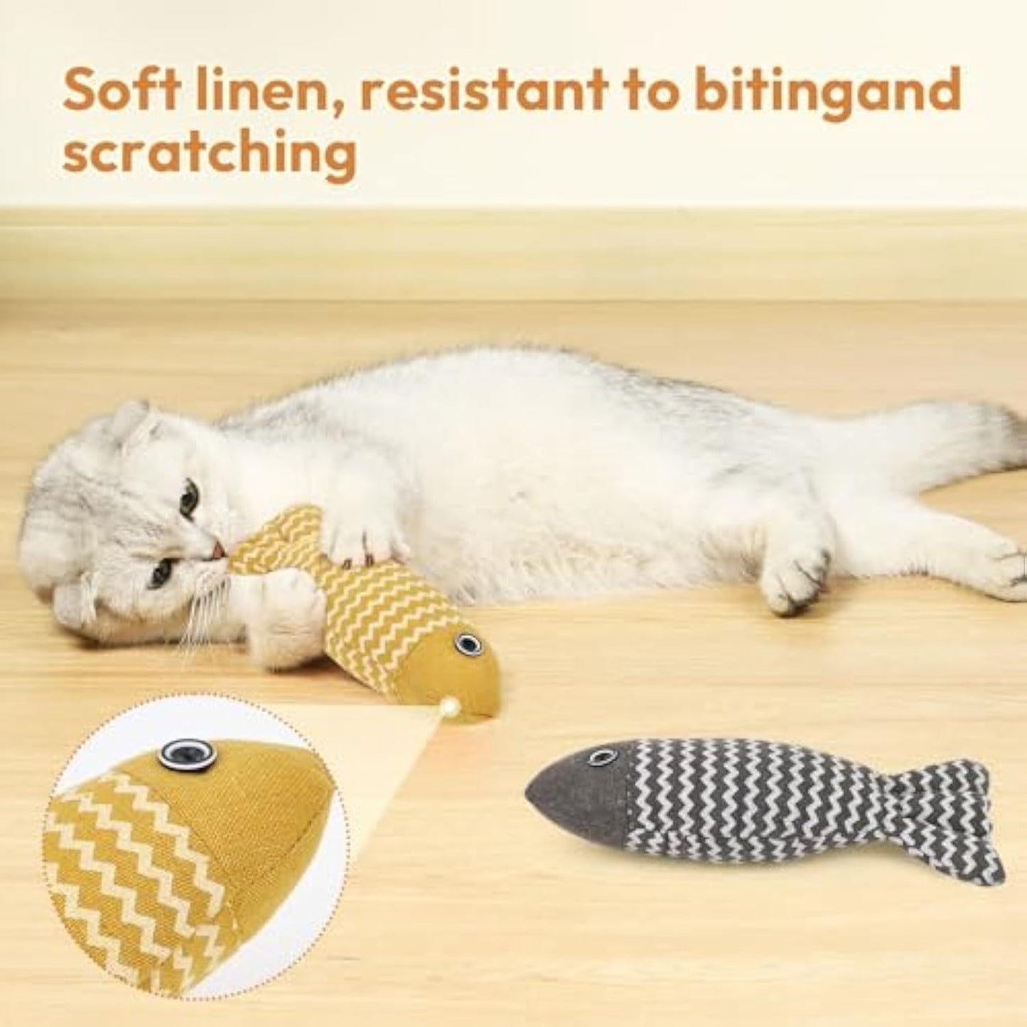 Fish-Shaped Catnip Toys: Interactive Fun for Kittens & Indoor Cats (3-Pack) - Best Pet Village